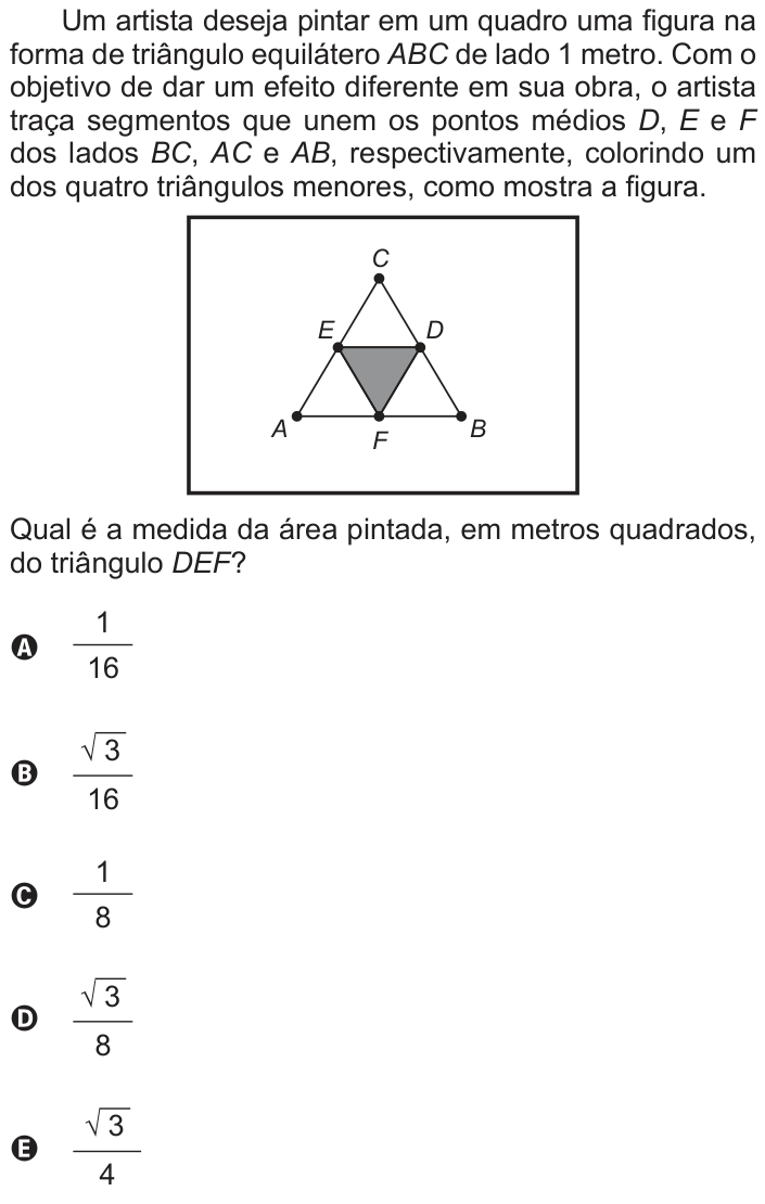 Questão 154 no caderno Cinza do ENEM PPL 2014