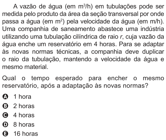 Questão 162 no caderno Cinza do ENEM PPL 2014