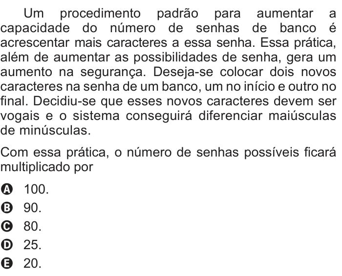 Questão 172 no caderno Cinza do ENEM PPL 2014