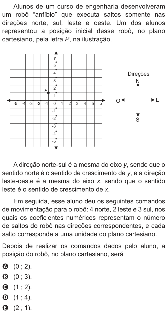 Questão 174 no caderno Cinza do ENEM PPL 2014