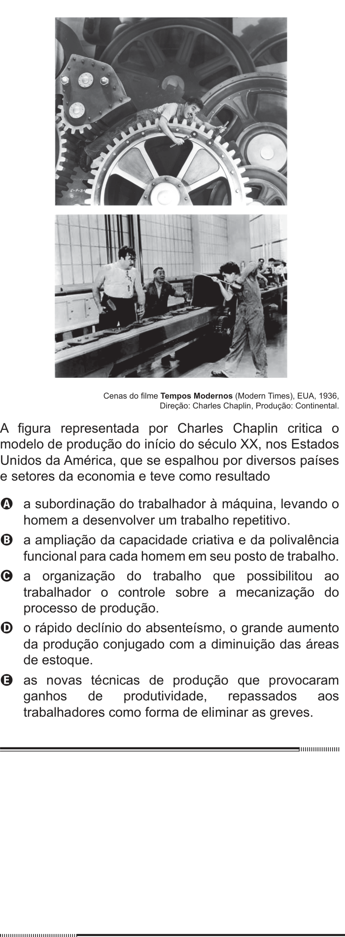 Questão 44 no caderno Branco do ENEM PPL 2012