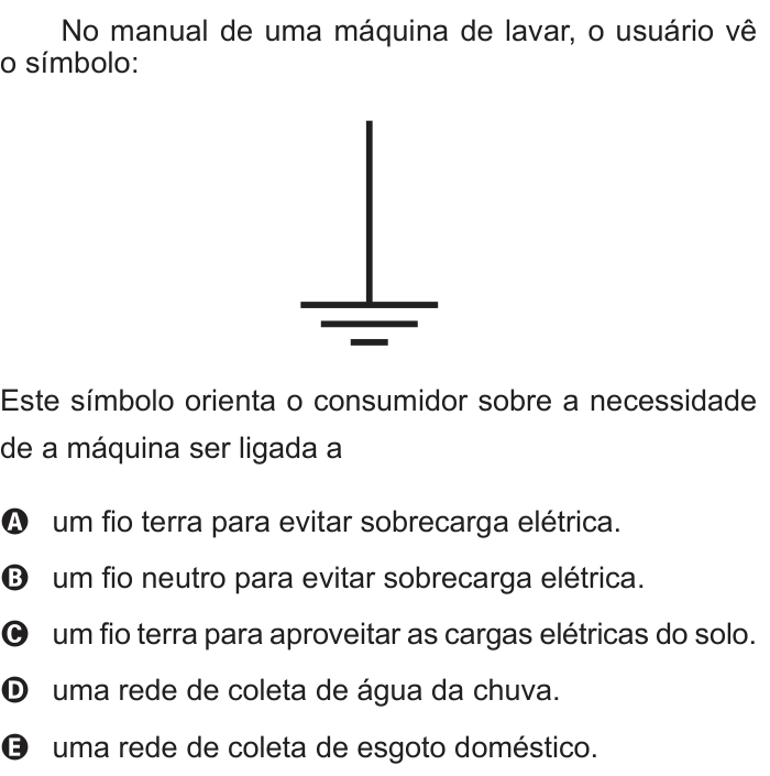 Questão 46 no caderno Branco do ENEM PPL 2012