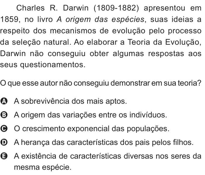 Questão 51 no caderno Branco do ENEM PPL 2012
