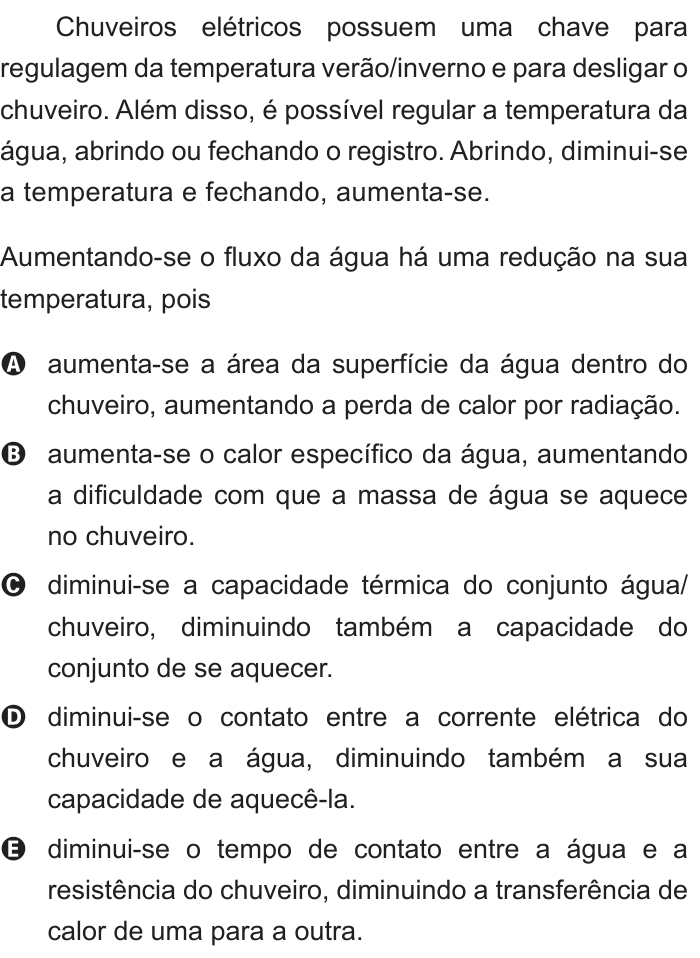 Questão 58 no caderno Branco do ENEM PPL 2012