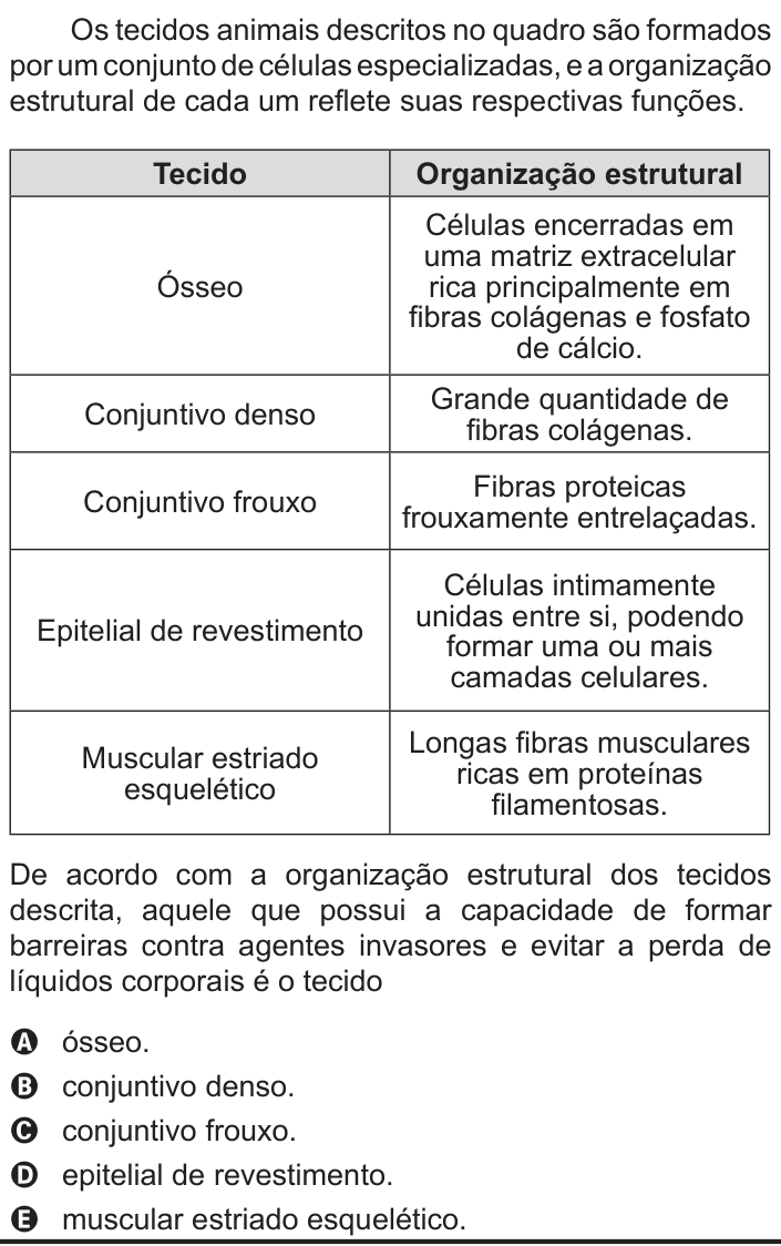 Questão 62 no caderno Branco do ENEM PPL 2012