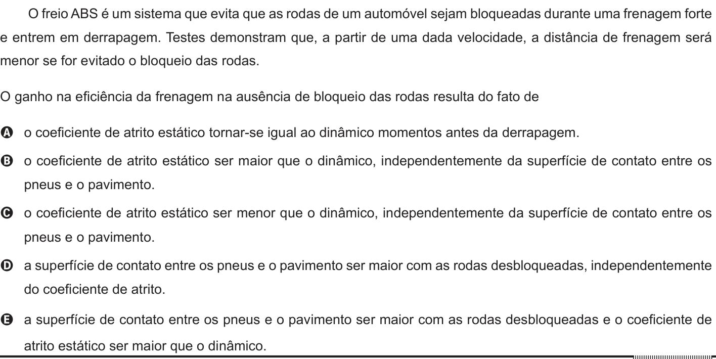 Questão 64 no caderno Branco do ENEM PPL 2012