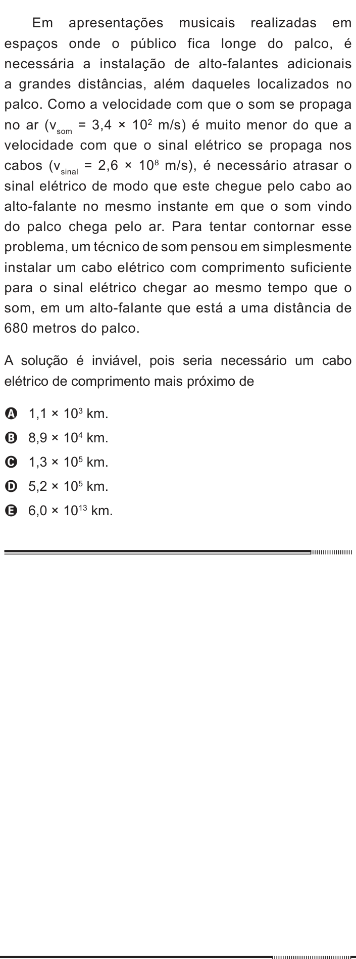 Questão 73 no caderno Branco do ENEM PPL 2012