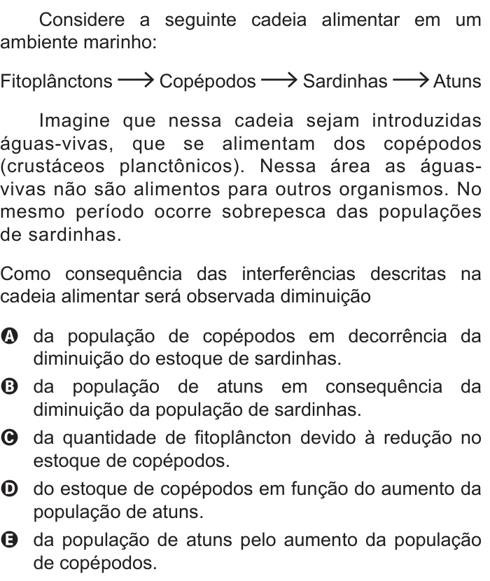 Questão 76 no caderno Branco do ENEM PPL 2012