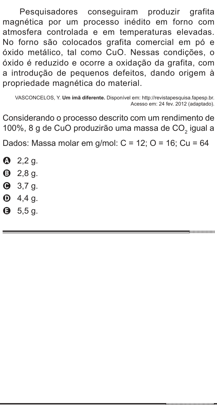 Questão 79 no caderno Branco do ENEM PPL 2012