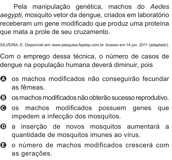 Questão 80 no caderno Branco do ENEM PPL 2012