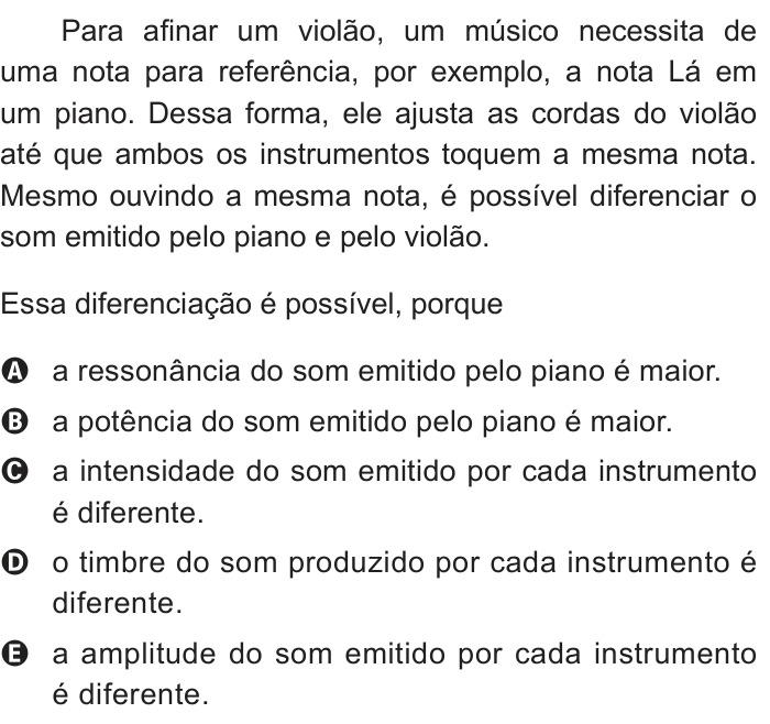 Questão 83 no caderno Branco do ENEM PPL 2012