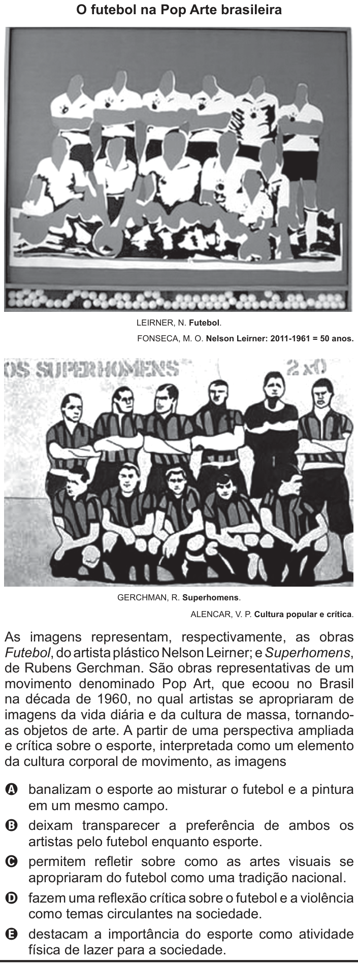 Questão 113 no caderno Cinza do ENEM PPL 2012