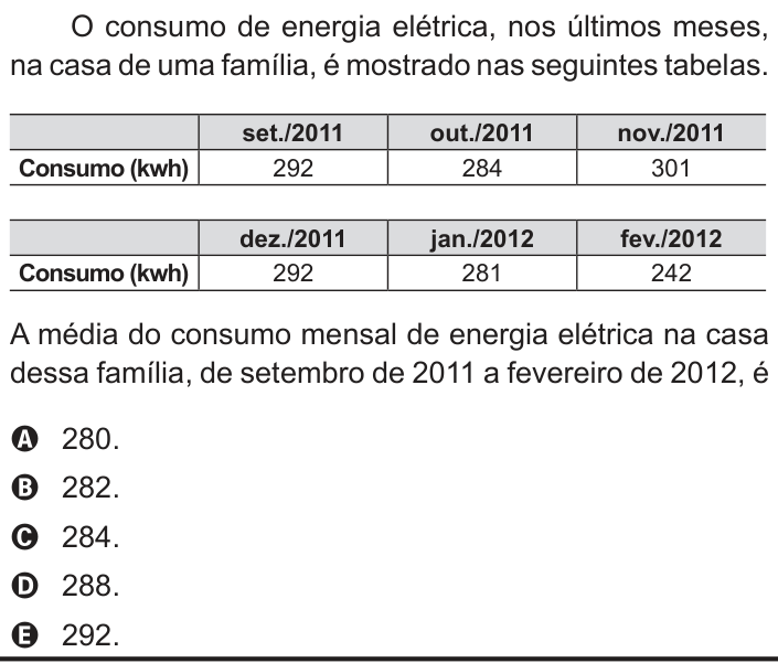 Questão 139 no caderno Cinza do ENEM PPL 2012