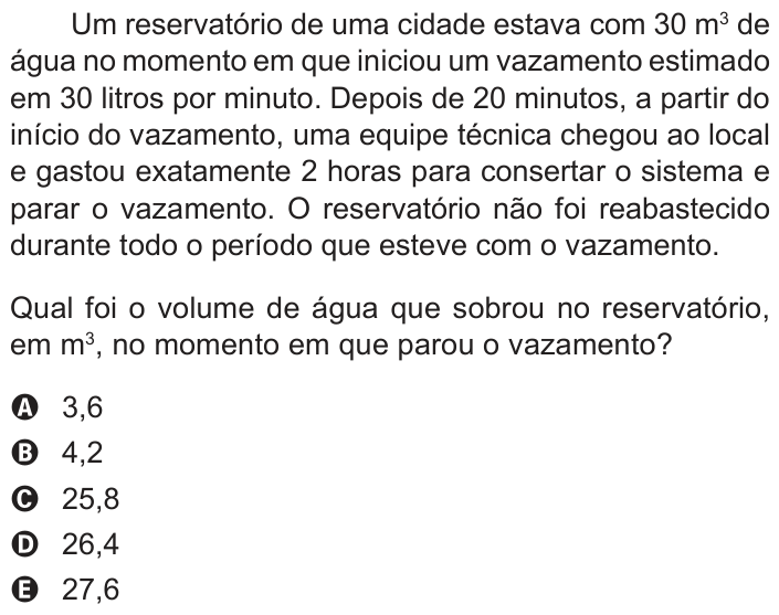 Questão 147 no caderno Cinza do ENEM PPL 2012