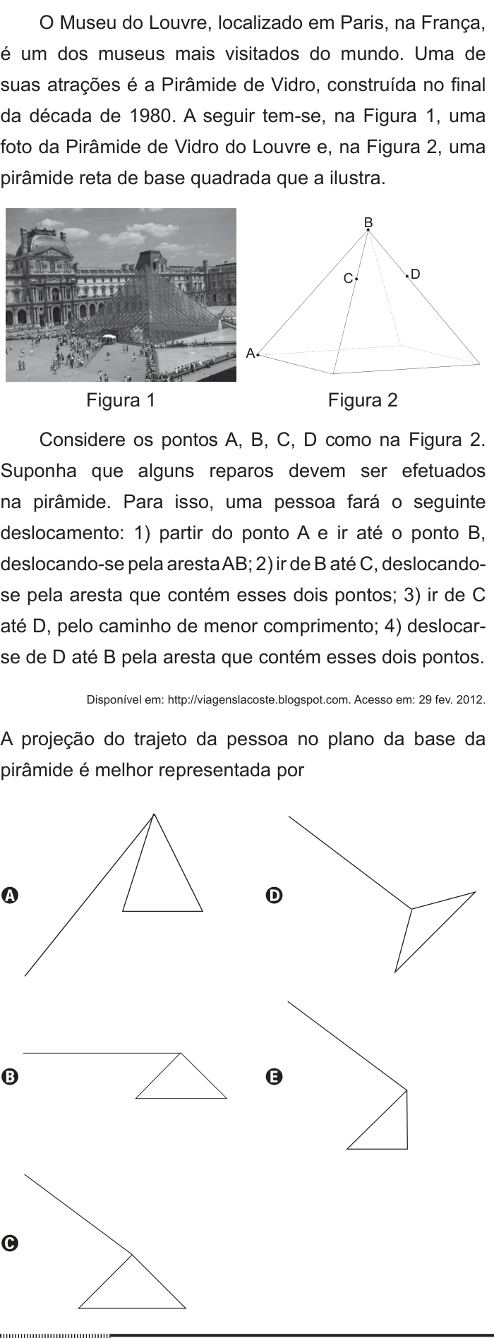 Questão 161 no caderno Cinza do ENEM PPL 2012