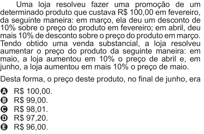 Questão 174 no caderno Cinza do ENEM PPL 2012