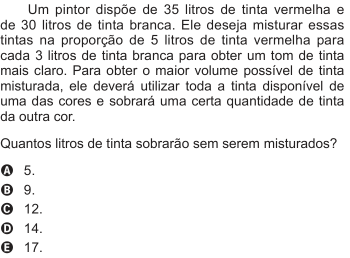 Questão 178 no caderno Cinza do ENEM PPL 2012