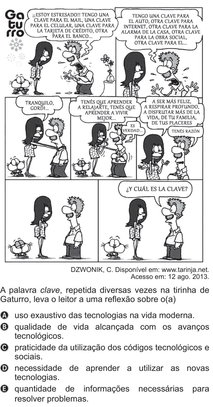 Questão 3 no caderno Azul do ENEM PPL 2019