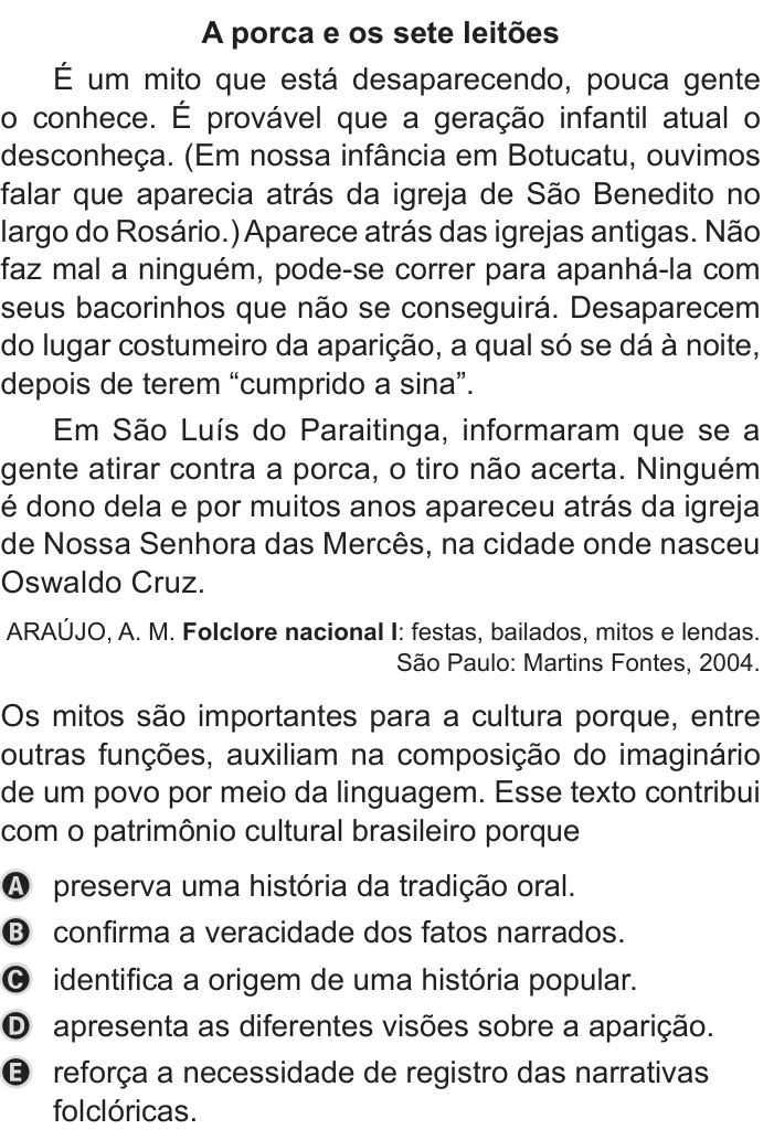 Questão 9 no caderno Azul do ENEM PPL 2019