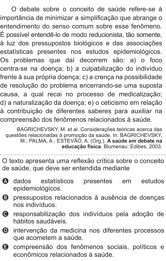 Questão 32 no caderno Azul do ENEM PPL 2019