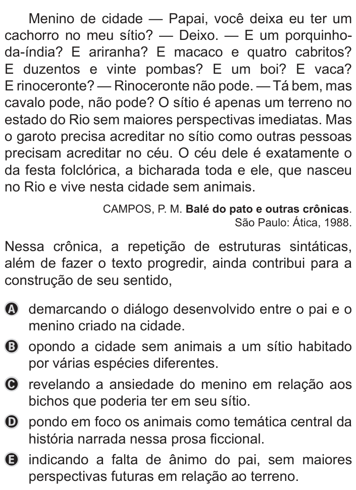 Questão 33 no caderno Azul do ENEM PPL 2019