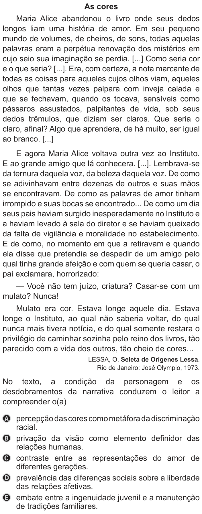 Questão 36 no caderno Azul do ENEM PPL 2019