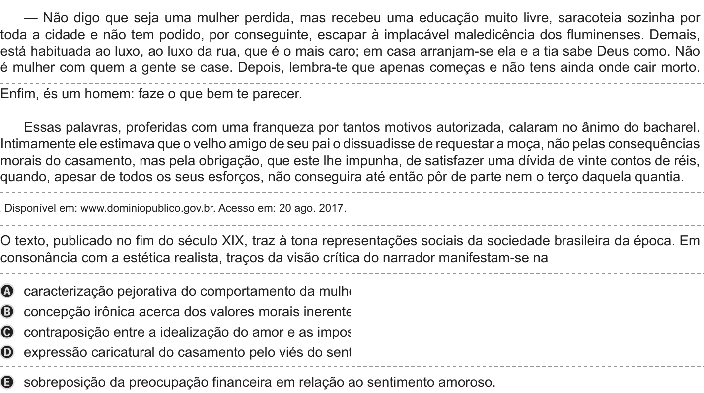 Questão 41 no caderno Azul do ENEM PPL 2019
