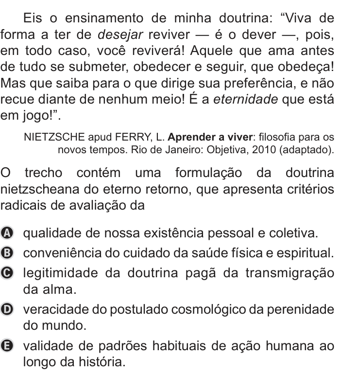 Questão 46 no caderno Azul do ENEM PPL 2019