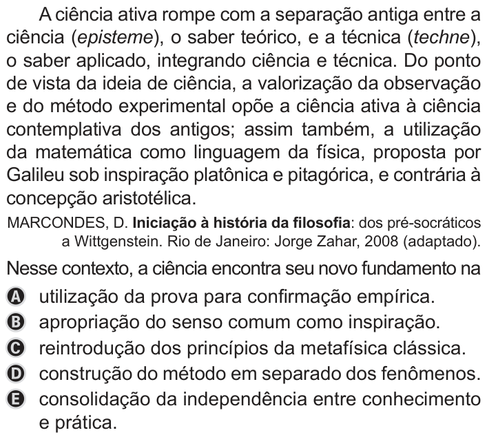 Questão 56 no caderno Azul do ENEM PPL 2019
