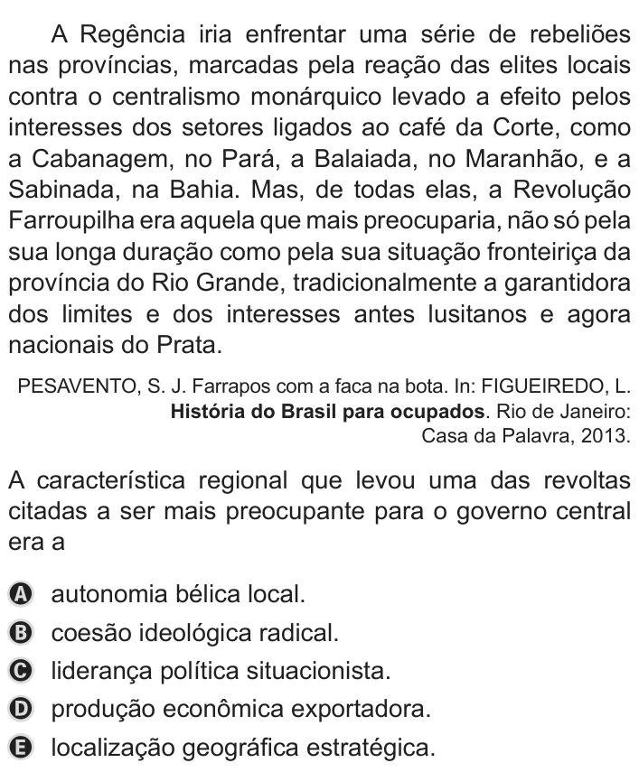 Questão 70 no caderno Azul do ENEM PPL 2019