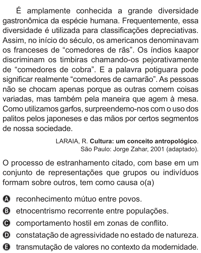 Questão 71 no caderno Azul do ENEM PPL 2019