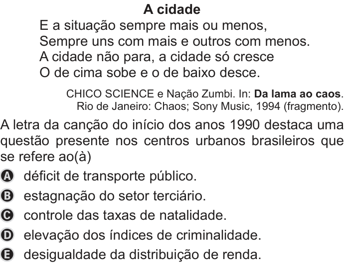 Questão 76 no caderno Azul do ENEM PPL 2019