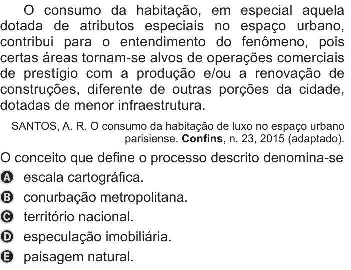 Questão 77 no caderno Azul do ENEM PPL 2019