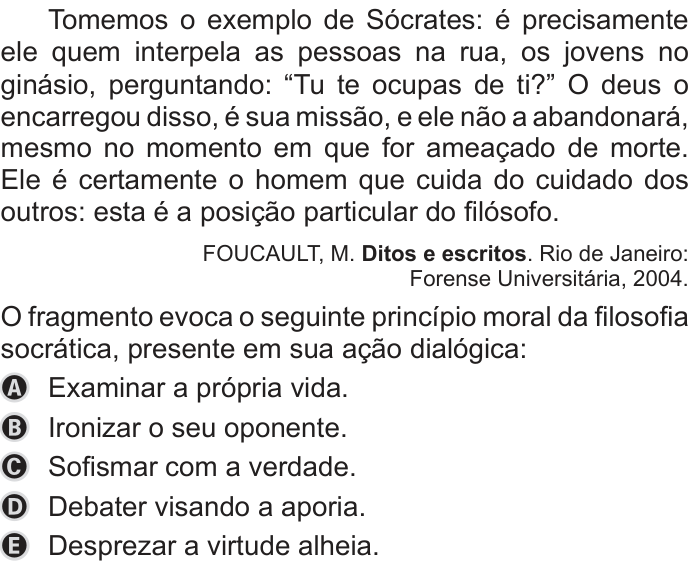 Questão 82 no caderno Azul do ENEM PPL 2019