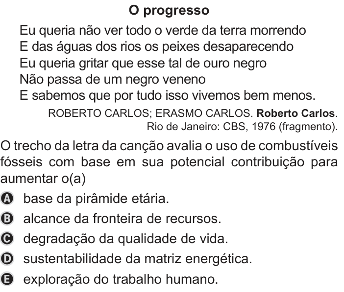 Questão 86 no caderno Azul do ENEM PPL 2019