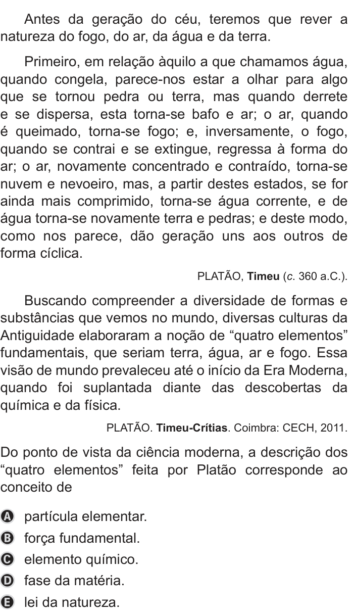 Questão 103 no caderno Azul do ENEM PPL 2019