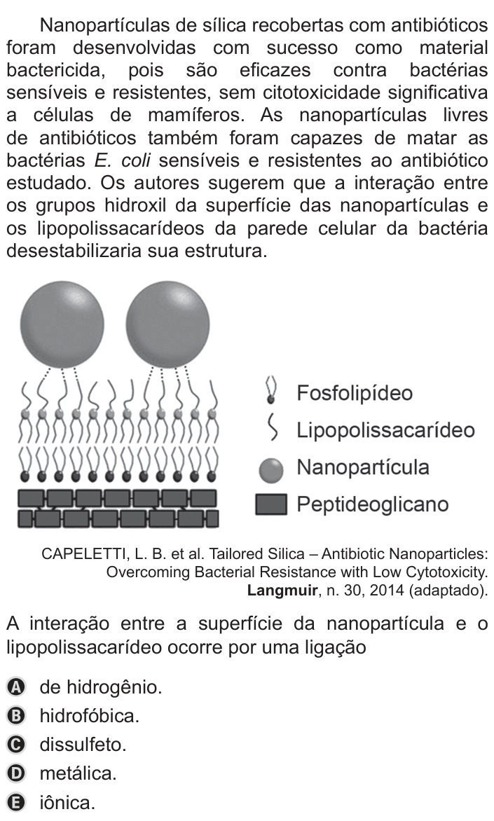 Questão 108 no caderno Azul do ENEM PPL 2019