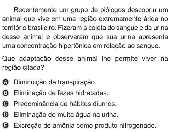 Questão 122 no caderno Azul do ENEM PPL 2019