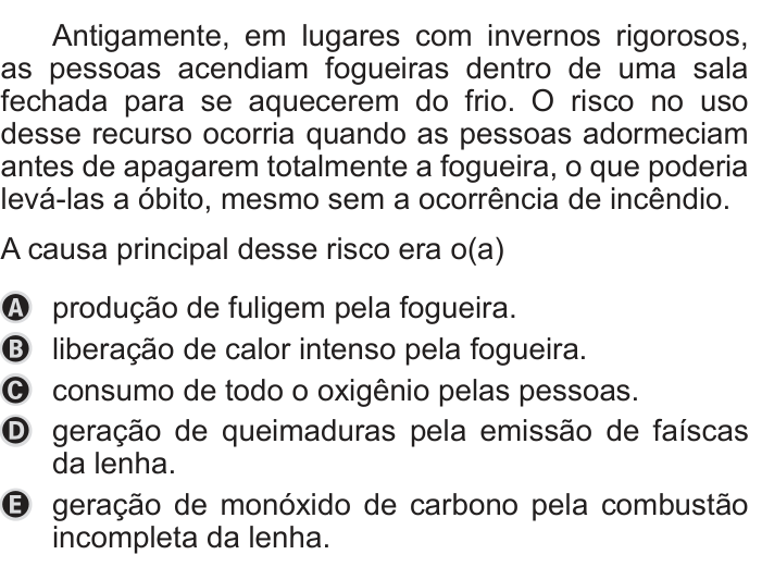 Questão 125 no caderno Azul do ENEM PPL 2019