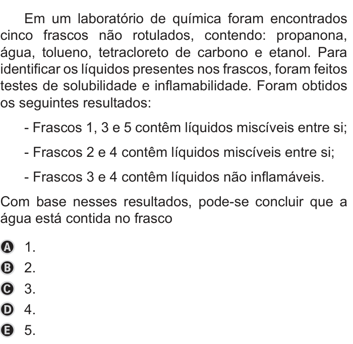 Questão 134 no caderno Azul do ENEM PPL 2019