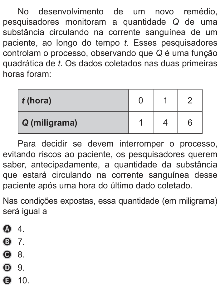 Questão 143 no caderno Azul do ENEM PPL 2019