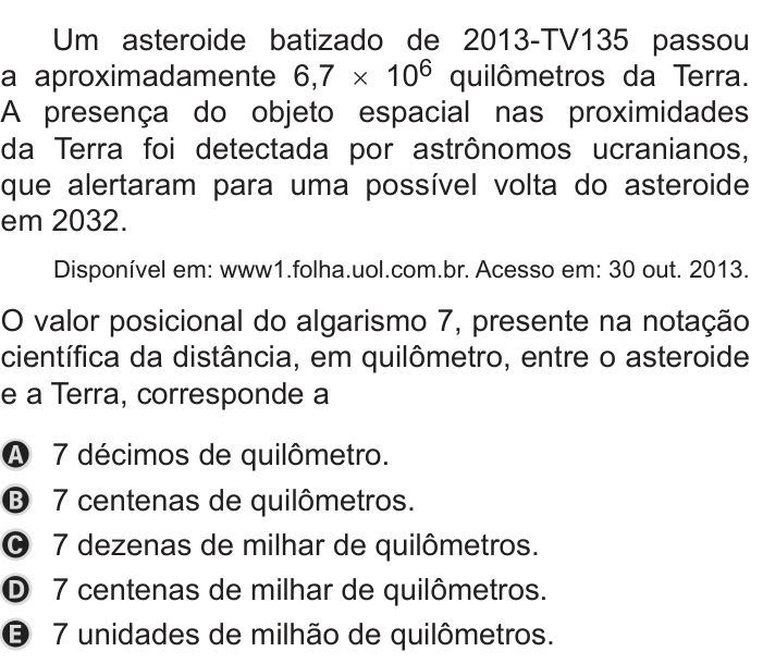 Questão 145 no caderno Azul do ENEM PPL 2019