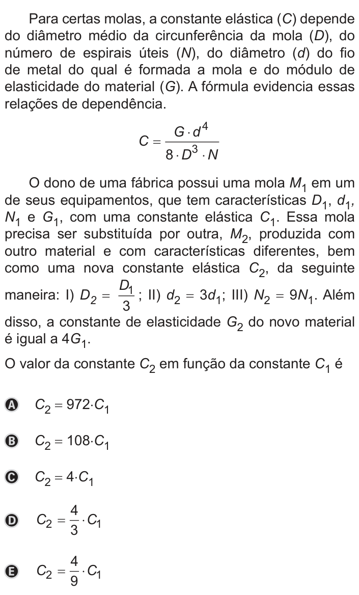 Questão 151 no caderno Azul do ENEM PPL 2019