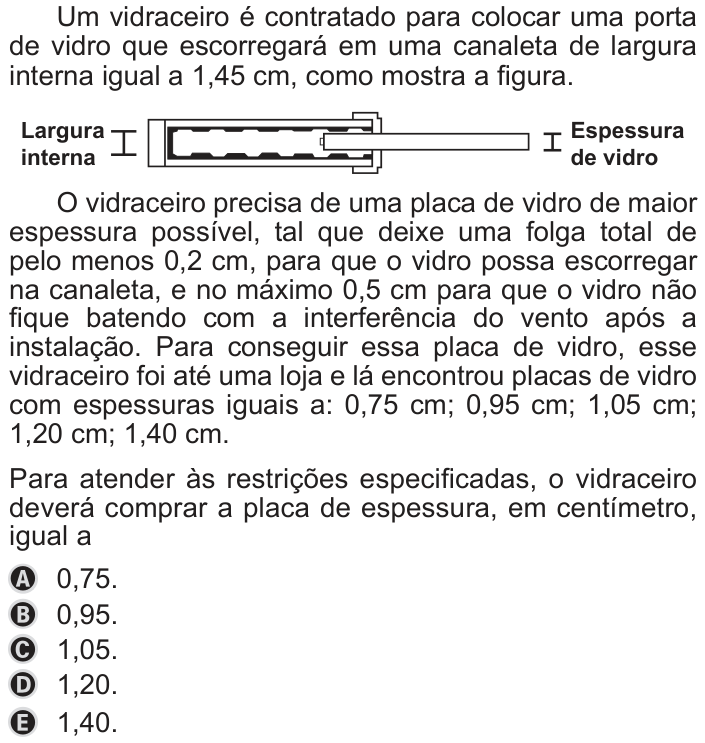 Questão 155 no caderno Azul do ENEM PPL 2019