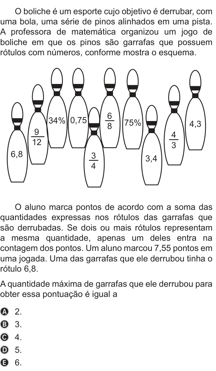 Questão 156 no caderno Azul do ENEM PPL 2019