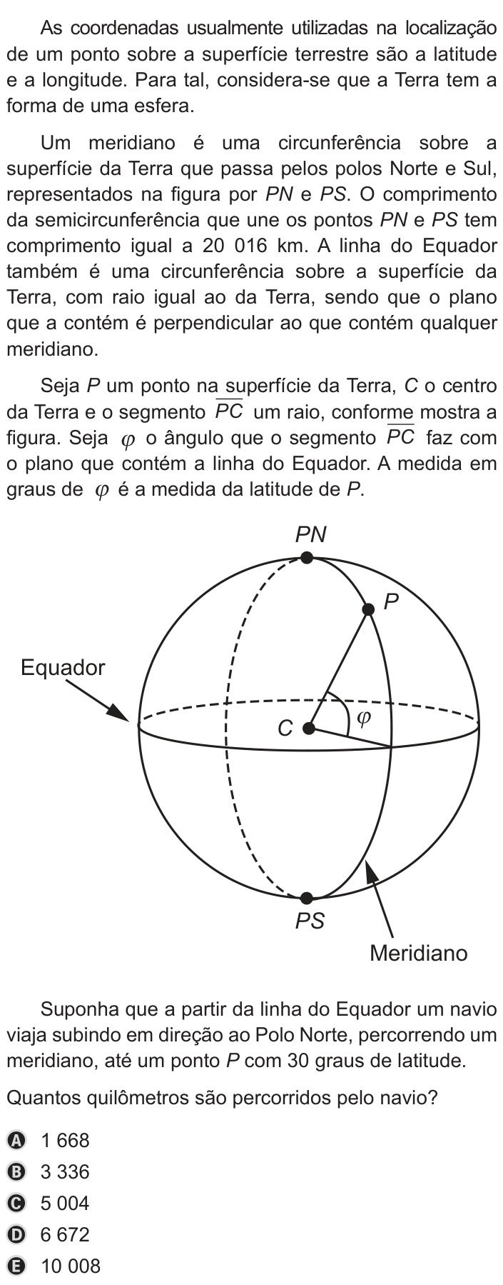 Questão 157 no caderno Azul do ENEM PPL 2019