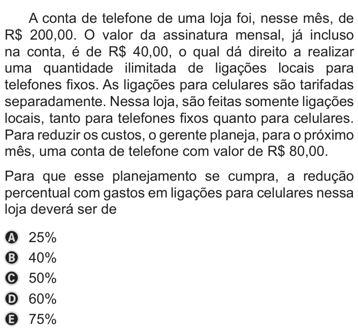Questão 159 no caderno Azul do ENEM PPL 2019