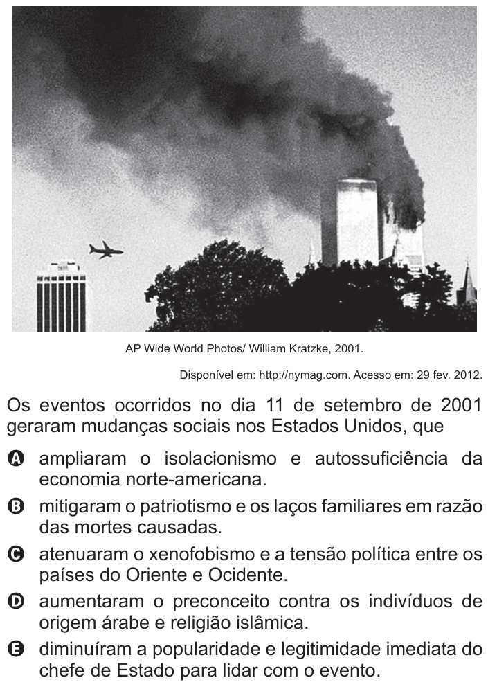 Questão 4 no caderno Branco do ENEM PPL 2013