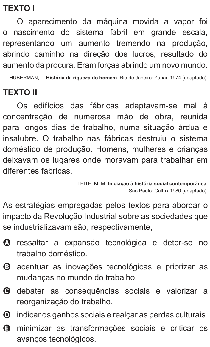 Questão 7 no caderno Branco do ENEM PPL 2013