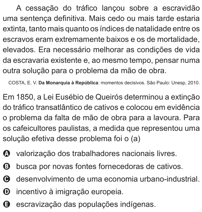 Questão 17 no caderno Branco do ENEM PPL 2013